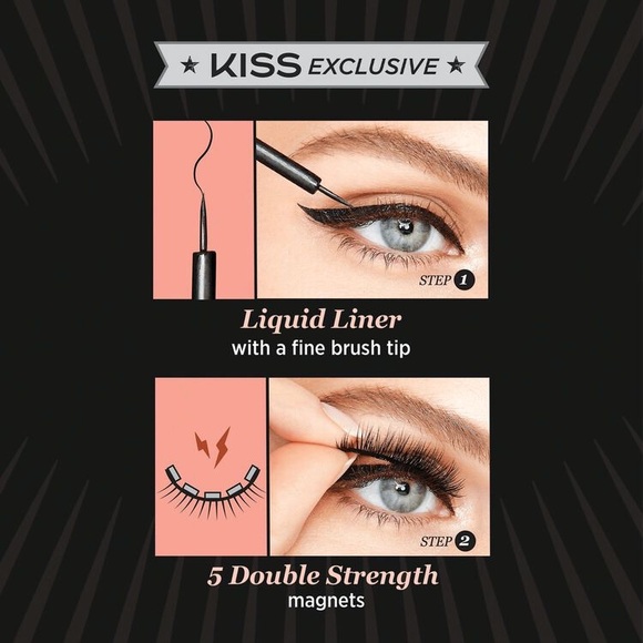 KISS MAGNETIC EYELASH SET OF 2 + Magnetic Liner- BRAND NEW SEALED IN BOX -BUNDLE - Picture 14 of 14